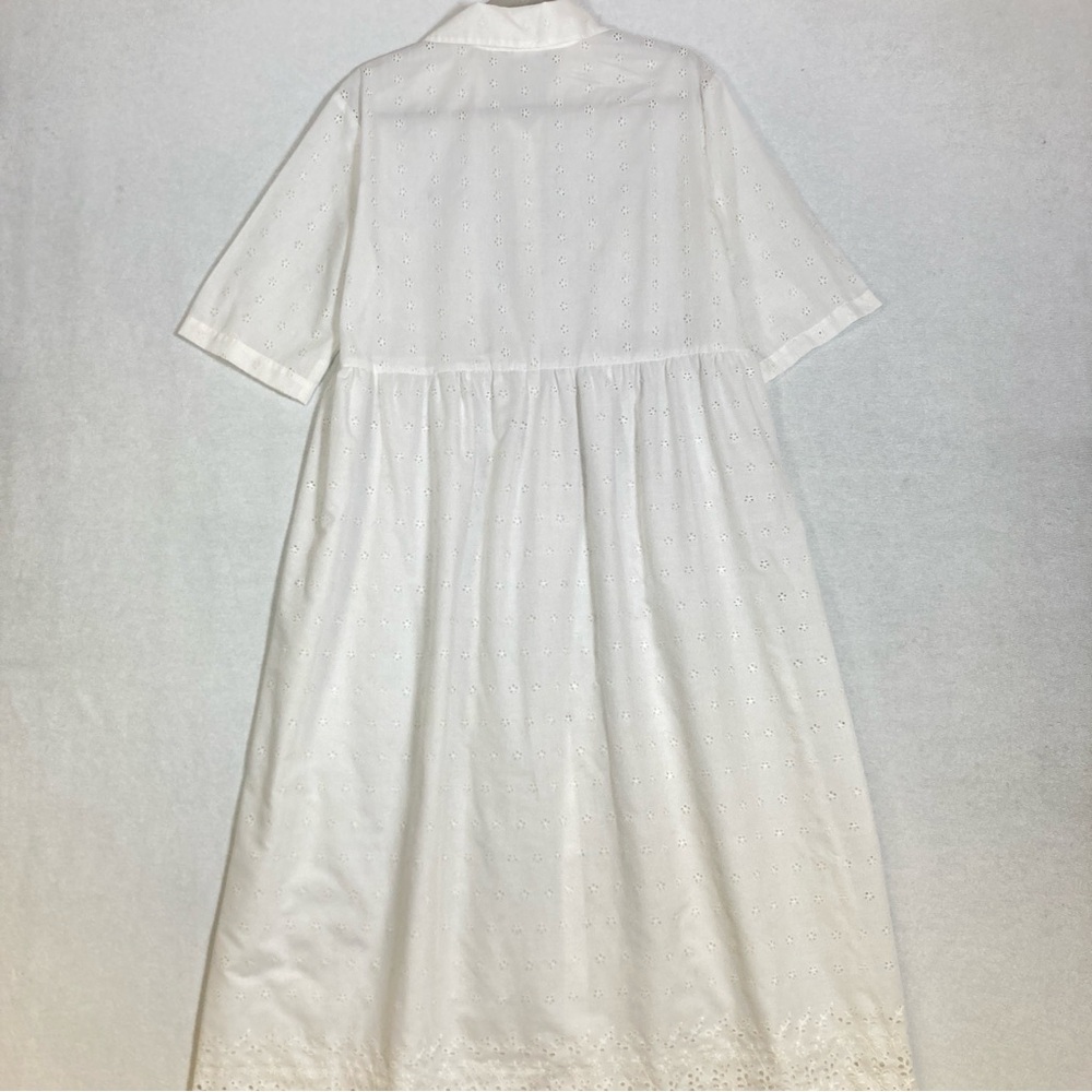 Vintage Bonnie Srauss  Maxi Dress Women's  Embroidered Size 10 White - Picture 14 of 16